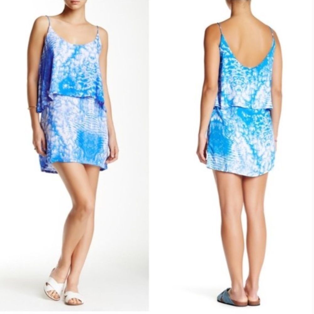 Mikoh Tikei Dress Whitewater blue tie-dye